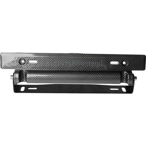 Universal Adjustable Carbon Fiber Number Car Racing License Plate Frame Holder