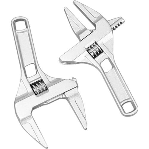 Universal Snap Grip Wrench Aluminum Alloy Short Shank Large Opening Adjustable Wrench Spanner Bathroom Repair Tools