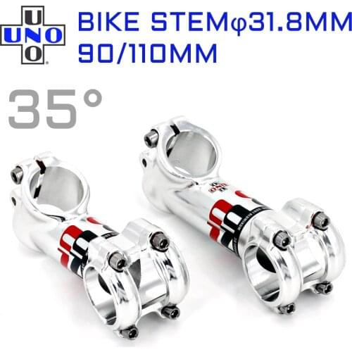 UNO MTB Bicycle Stem Aluminum 35 Degree 31.8MM Road Bike Stem Positive and Negative Cycling Power Parts Bicycle King Kalloy