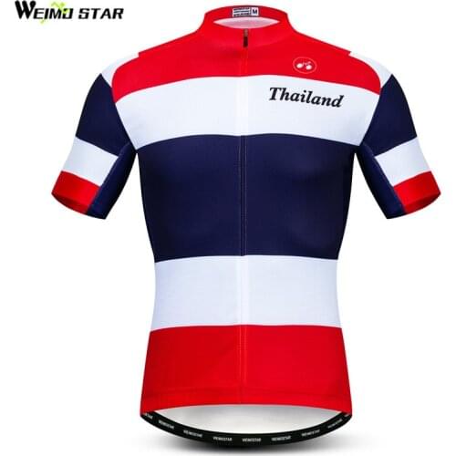Weimostar Malaysia Korea Thailand 2019 Pro Team Cycling Jersey Men Racing Sport Bicycle Shirt Short Sleeve MTB Bike Jersey Top