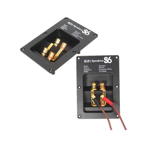 10 pcs HIFI speaker four-position junction box with word terminal, environmental protection ABS material thickened junction box