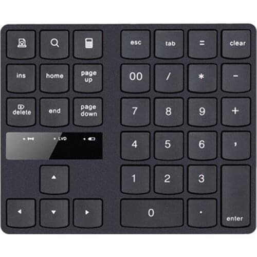 2.4G USB Wireless Numeric Keypad 35 Keys Charging Digital Keyboard Portable Laptop Computer Mini Numpad for Travel Home