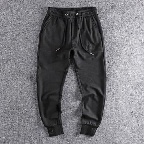 2021 autumn wear Embroidered fashion casual pants slim tapered Leggings long pants high quality handsome trouser 297