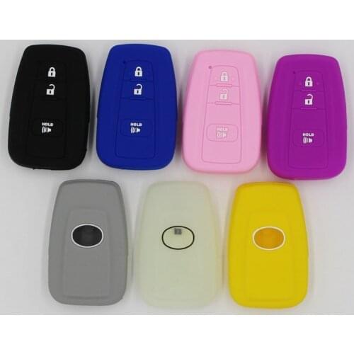 Car key fob silicone rubber cover skin holder protect for Toyota 2016 Prius three 3 buttons remote keyless accessories