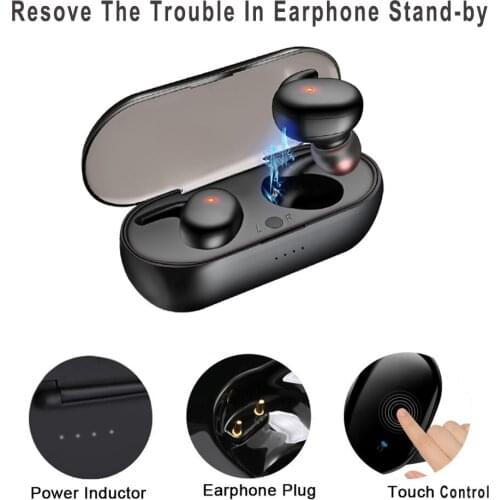Y30 Bluetooth Headset 5.0 Touch Tws4 Dual Handle Stereo In-ear Really Wireless Headset with Charging Warehouse