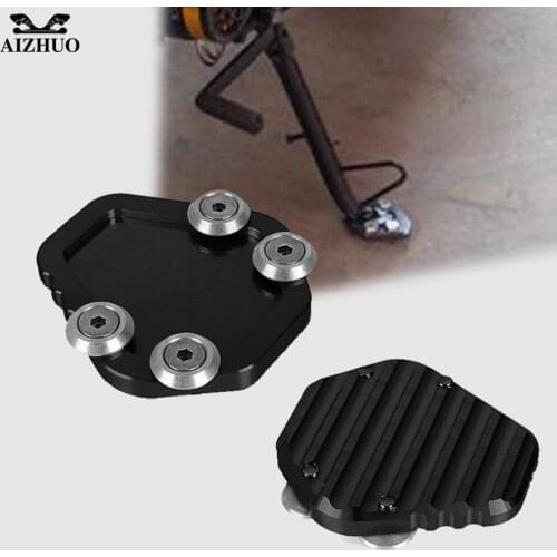 Side Stand Enlarger LOGO CNC FOR BENELLI leoncino 250/500 BJ250 BJ300 BJ302 BN250 BN300 BN302 Foot Kickstand Extension Pad Plate