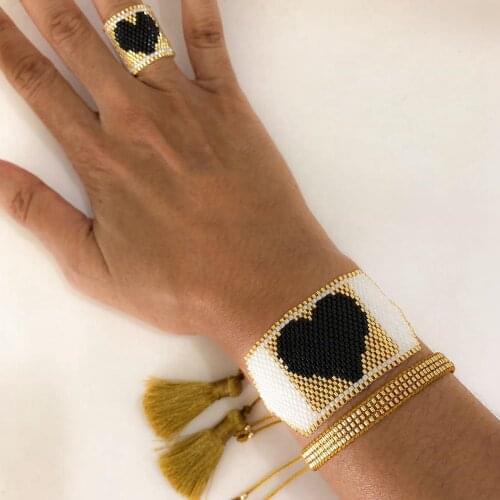 Go2boho Miyuki Bracelets Mexican Heart Bracelet Women Friends Gift Jewelry 2021 Fashion Handmade Woven Japanese Bead Pulseras