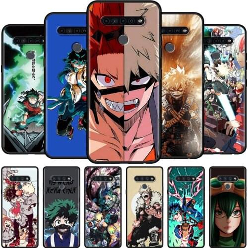 Phone Case For LG K41s K61 K50s G7 K42 K40S K71 K40 G8 G7 Thinq G6 Black Bumper Soft TPU Coque Silicone Boku No My Hero Academia
