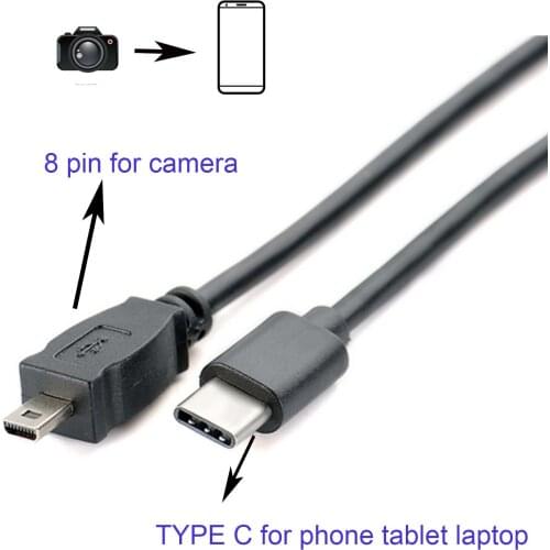 TYPE C OTG CABLE FOR for Casio Exilim EX-H5 H5BK H5RD H5SR EX-S8 S8BE S8BK S8PE camera to phone edit picture video