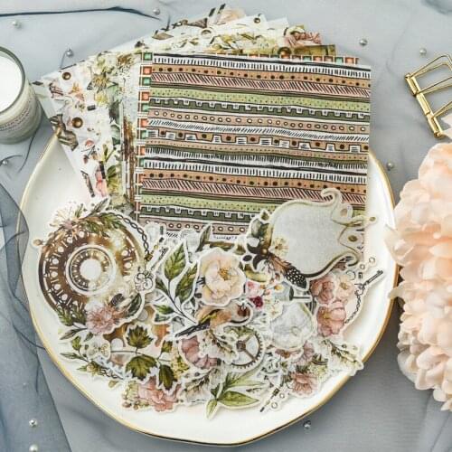 KSCRAFT Vintage Flowers Style Washi Paper Stickers Scrapbooking/Card Making/Journaling Project DIY
