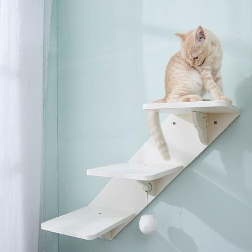 Cat Furniture Cat Stairs Solid Wood Ecological Board Cat Steps Crawling Play Stable Cat Jumping Platform Pet Supplies
