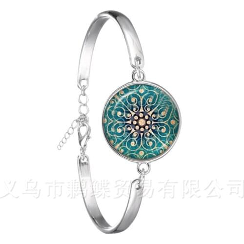 Metatron Cute Bracelet Chakra Cosmic Energy Centres Charm Women Jewelry Beautiful Mandala Lotus Hinduism Chain Bangle Gift