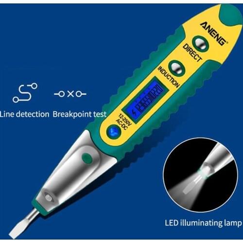 MultiDigital Test Pencil 12-250V Tester Electrical Screwdriver LCD Display Voltage Detector Test Pen Electrician Tools