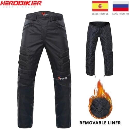 Motorcycle Pants Winter Cold Proof Moto Motocross Off-Road Racing Pants Motorbike Protective Trousers Have Cotton Lining