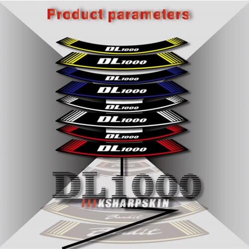 Motorcycle Personality Creative Wheel Decorative Front Rear Tire Decals Sticker Set Suitable For SUZUKI DL1000 dl 1000