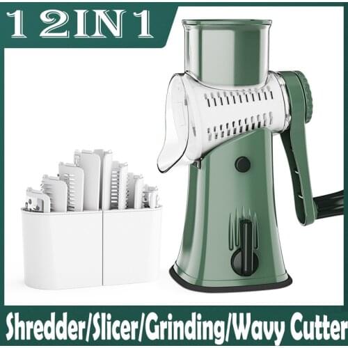 Newest Vegetable Cutter Slicer With 5 Set Blades Potato Carrot Slicing Thick Wire Wavy Grinding Garlic Cheese Chopper Kitchen