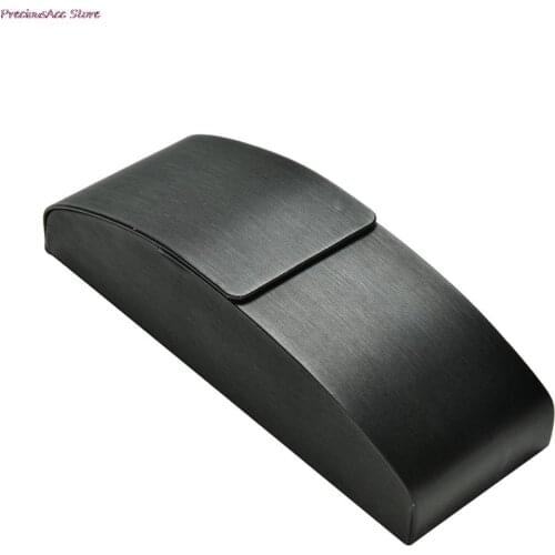 Arrival Black Leather Metal Hard Case Box For Glasses Eyeglass Sunglasses