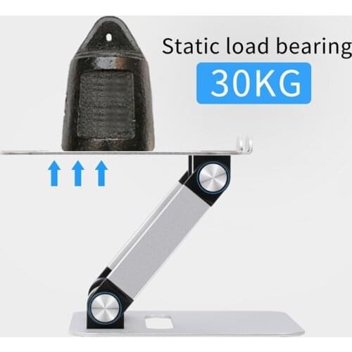 Boneruy Adjustable Laptop Stand Cooling Holder Anti-slip Computer Foldable Aluminum Riser Cooler for Pad Notebook PC