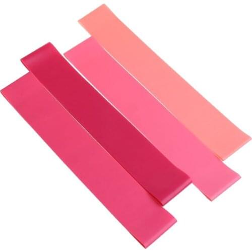 Resistance Loop Exercise Bands Pink / Green Gradient Pull Ring Four-piece Yoga Latex Ring Resistance Band Fitness Rally