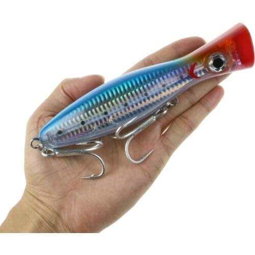 Big Size Popper Fishing Lure 16.5cm 87.8g Artificial Hard Bait Poper Bait Swimbait Sea Boat Trolling Fishing Lure Rattling