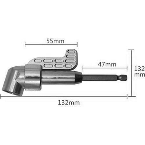 Hexagon Handle Chrome Vanadium Alloy Steel 105 Degree Right Angle Corner Screwdriver Extension Hex Shank