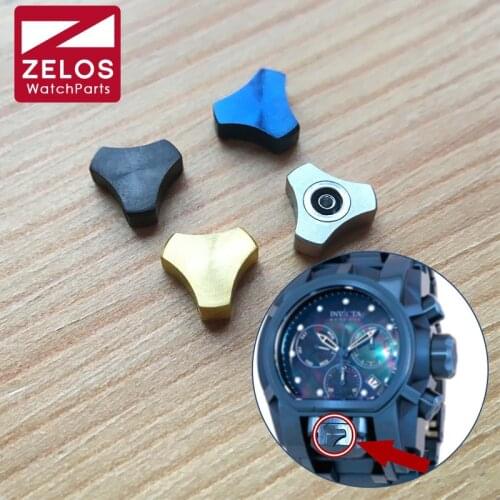 Steel waterproof crown for INVICTA Reserve Chronograph SHAQ Mens' 52mm quartz watch