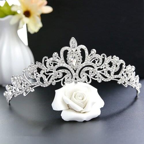 Bridal crown headdress wedding dress crown wedding jewelry wedding accessories queen jewelry holiday party headdress