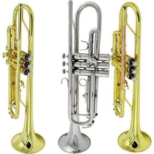 Brand New Bb Trumpet Lacquered Gold Nickel Plated Three Options Professional Musical Instrument With Case Free Shipping