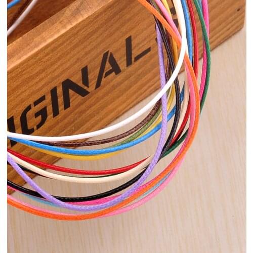 1MM 2MM Wax Cord 10m/lot Mixed Colors Wax Leather Cord String Strap Rope for Necklace & Bracelet Jewelry Making DIY Accessories