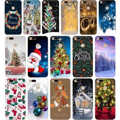 342FG New Year Snowman Colorful Merry Christmas 2 Soft Silicone Tpu Cover phone Case for xiaomi redmi mi 8 A1 A2 lite