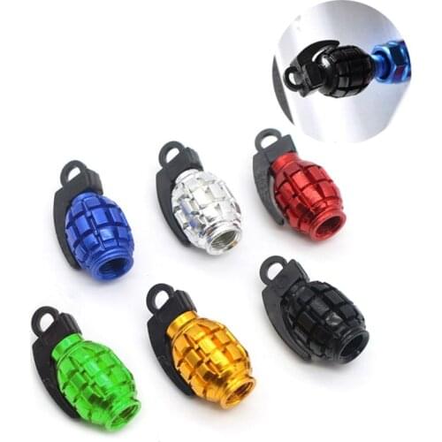 4pc/set New Car Aluminum Alloy Valve Cap Car Tire Hand Thunder Cap Filter Dust Cover