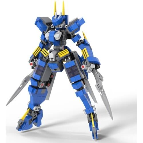 400PCS Mecha Warrior Building Blocks Toys For Children Armor Robots Anime Figure Model 15cm Action Figure Blocks Dolls