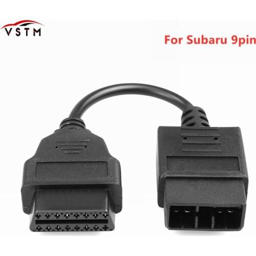 For Su-baru 9pin cable OBD1 to obd2 16 pin lead diagnostic interface cable 9 pin OBDII extension cord lead OBD 2 Free Shipping