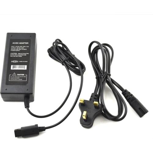 UK Plug AC adapter 100-240 power supply Adapter for Nintendo Gamecube/NGC console with power cable/cord