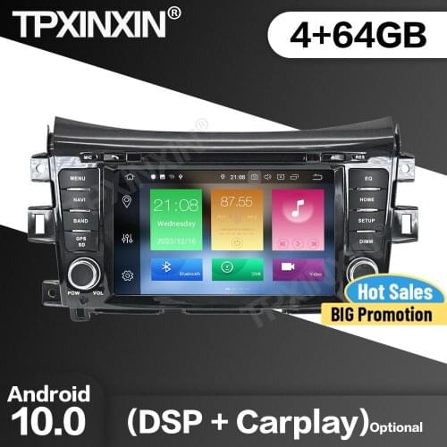 64G Car Radio 2Din Stereo Receiver Android For NISSAN NP300 Navara 2014 2015 2016 2017 2018 2019 GPS Multimedia Player Head Unit