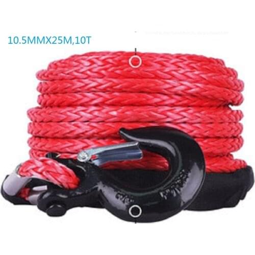 8.5T, 10.5MMX25M, heavy duty winch towing rope float on water ATV UTV tow trailer webbing boat parthardware