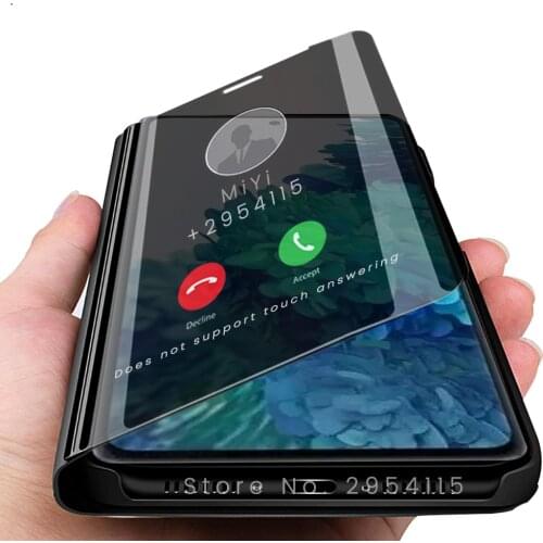 For samsung galaxy s20 fe 2020 case smart view mirror coque fundas on gelaxi s20fe sm-g781b magnetic stand flip cover capa 6.5