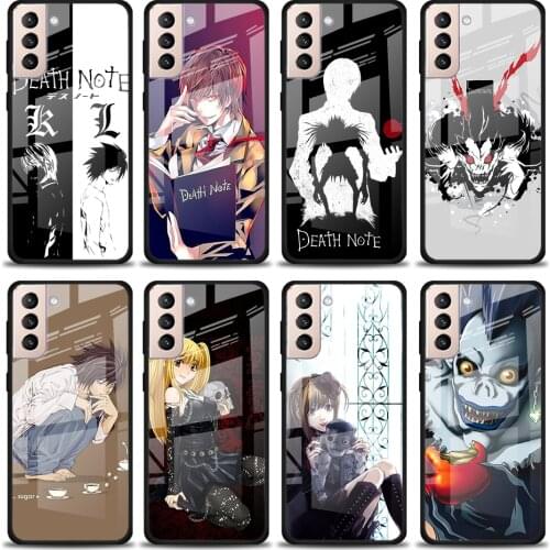 Death Note Comic Anime Tempered Glass Cover For Samsung Galaxy S21 Plus Ultra M21 M31 M51 A52 A72 Phone Case Coque