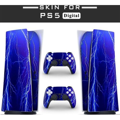 Lightning PS5 Digital Edition Skin Sticker for Playstation 5 Console & 2 Controllers Decal Vinyl Protective Skins Style 2