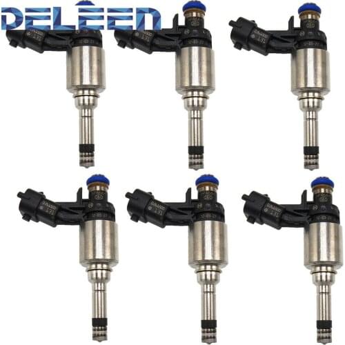 Deleen 6x High impedance Fuel Injector 0261500131 / 12634491 GDI For Buick Car Accessories