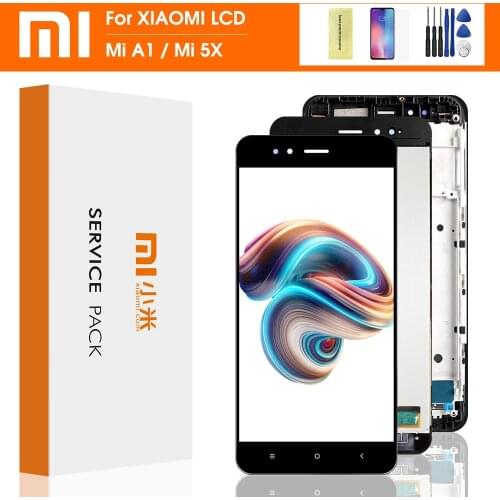 5.5'' Display For Xiaomi Mi A1 LCD Touch Screen with Frame Replace For Xiaomi Mi A1 Touch Screen Display MiA1 Mi5X Mi 5X lcd