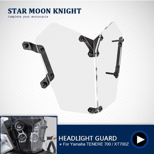 For Yamaha Tenere 700 TENERE700 XTZ XT700Z T700 T7 2019 - Motorcycle Accessories Acrylic Headlight Protector Guard Lense Cover