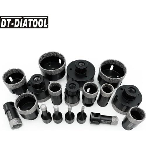 DT-DIATOOL 1pc Dry Vacuum Brazed Diamond Drilling Cutter Core Bits for Ceramic Tile Porcelain Marble Hole Saw Drill Bits