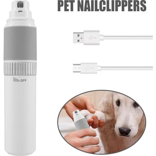 Electric Dog Nail Clippers With LED Light For Dog Nail Grinders USB Charging Pet Quiet Cat Paws Nail Grooming Trimmer Tools