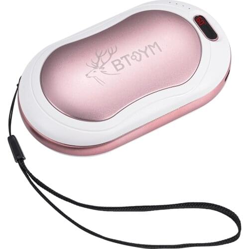 10000mAh Hand Warmer Customized Logo Phone Charge Warm Winter Heating Pocket Power Bank Mobile Power Christmas Gift