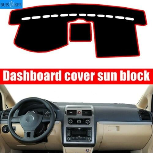 Car Dashboard Cover Mat Dashmat Pad Anti-UV Sun Shade Instrument Panel Carpet For Volkswagen VW Touran 2004-2016 Car Accessories