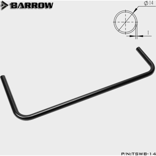 Barrow PC water cooling 14MM double 90°prebending black metallic -plated copper tube For Water Cooling System TB14-490 TSWB-14