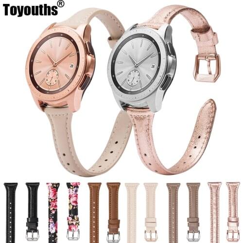 Fashion Leather Strap For Samsung Galaxy Watch 42mm 46mm Band Genuine Leather Replacement Strap For Galaxy Watch Active2