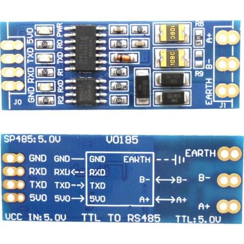 SN74HC04D + SP485 TTL to RS485 module MAX13487 485 to TTL level mutual rotation hardware automatic flow control