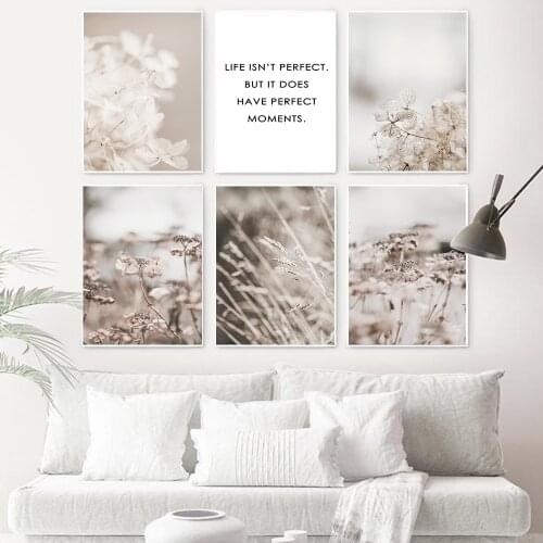 Autumn Nature Leaves Plant Flower Wheat Wall Art Canvas Painting Nordic Posters And Prints Wall Pictures For Living Room Decor